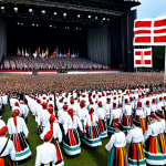 라트비아인들의 민족성 - Song and Dance Festival**

"A vibrant scene at the Latvian Song and Dance Festival in Riga. Thousand...