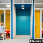 라트비아 의료 시스템 - **Prompt:** "A split image contrasting two healthcare experiences in Latvia. On one side, a young La...